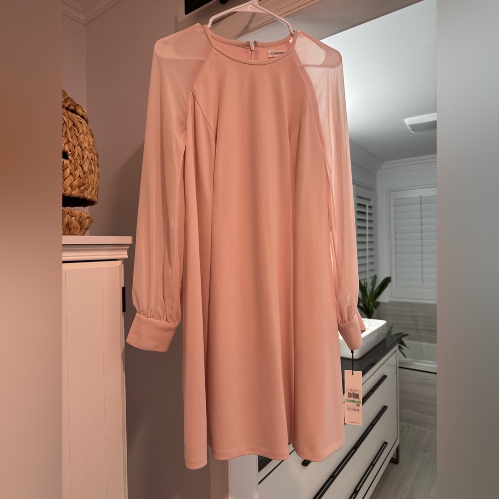 Calvin Klein Lovely Light Pink Dress Size 8 NWT 💕